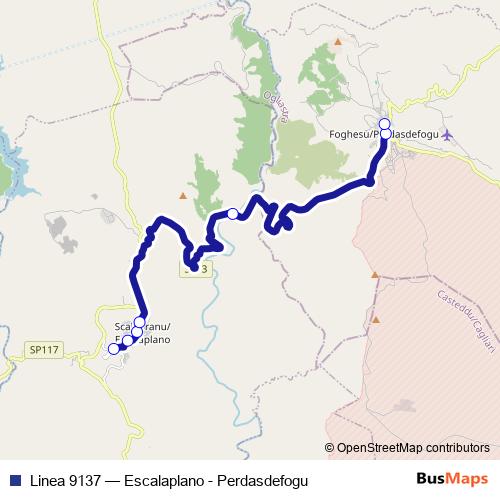 Linea 9137 bus Line Map