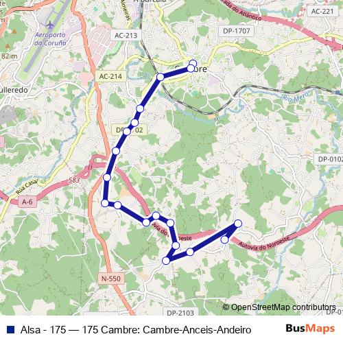 Alsa - 175 bus Line Map