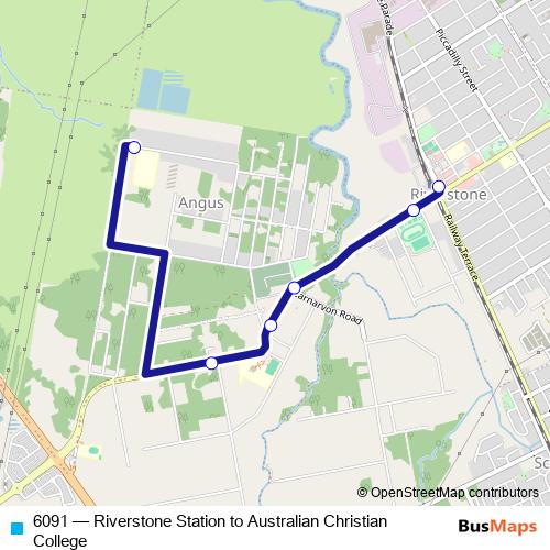 6091 bus Line Map