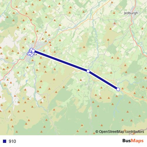 910 bus Line Map