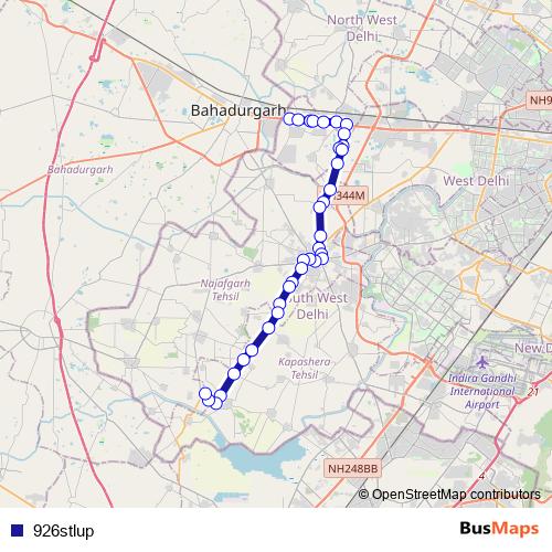 926stlup bus Line Map