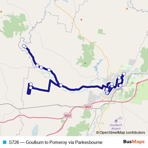 S726 bus Line Map