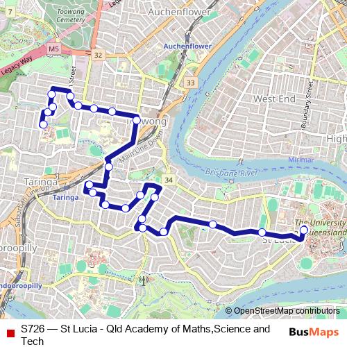 S726 bus Line Map