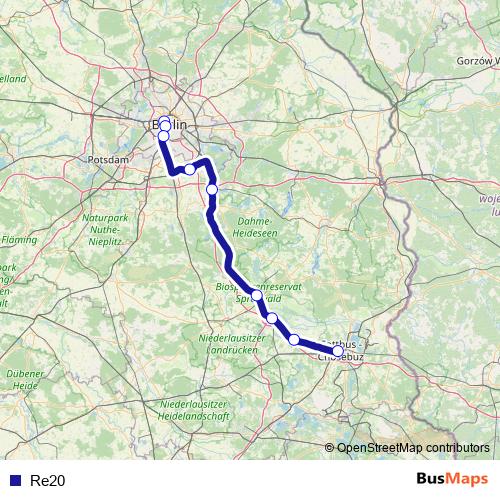 Re20 rail Line Map
