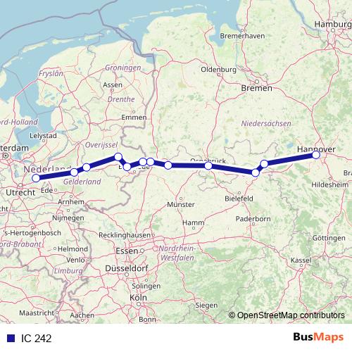 IC 242 rail Line Map