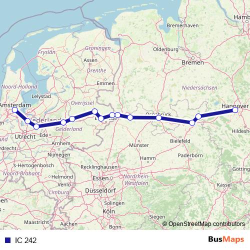 IC 242 rail Line Map