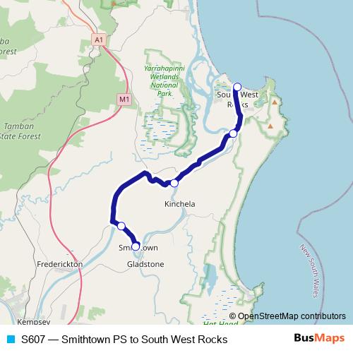 S607 bus Line Map