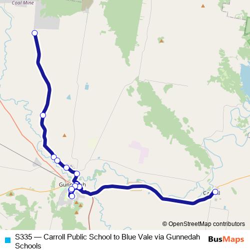 S335 bus Line Map