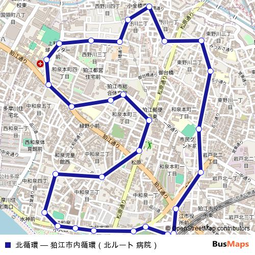 北循環 bus Line Map