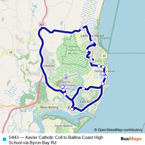 S443 bus Line Map