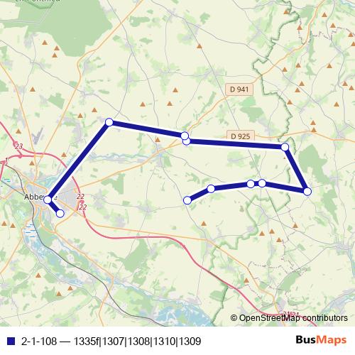 2-1-108 bus Line Map