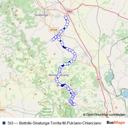 St3 bus Line Map