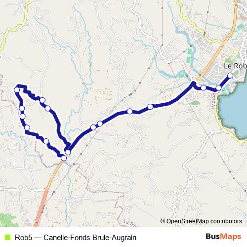 Rob5 bus Line Map