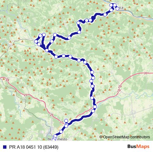 PR A18 0451 10 (63449) bus Line Map