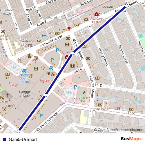 Gate5-Unimart bus Line Map