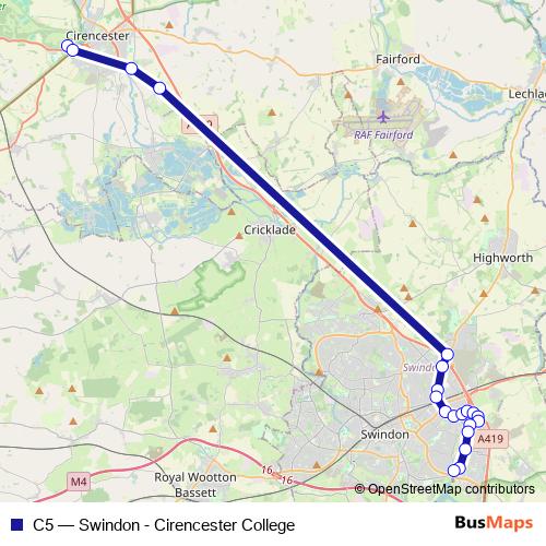 C5 bus Line Map