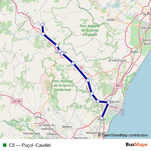 C5 bus Line Map