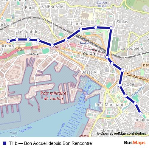 Tl1b bus Line Map