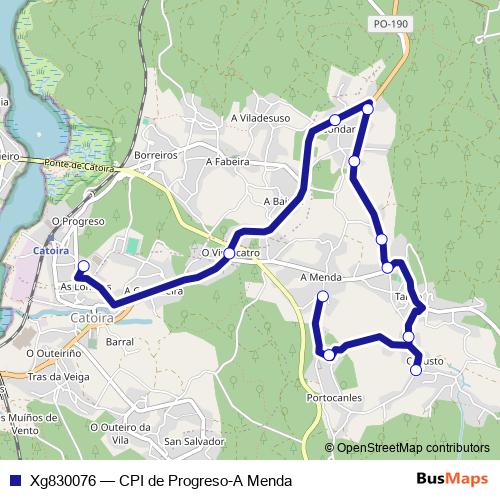 Xg830076 bus Line Map