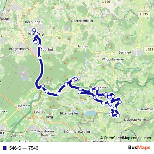 546-S bus Line Map