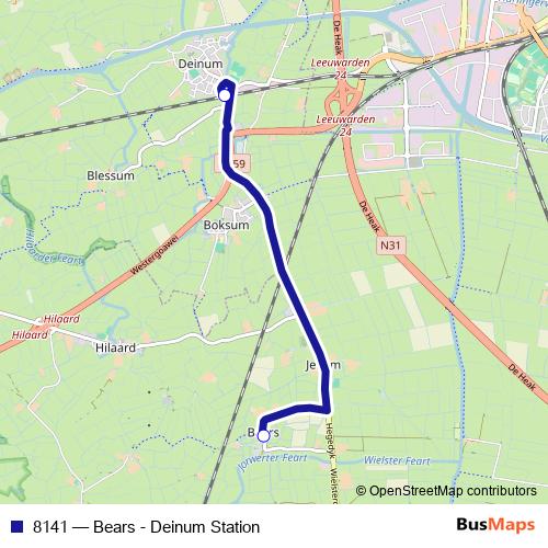 8141 bus Line Map