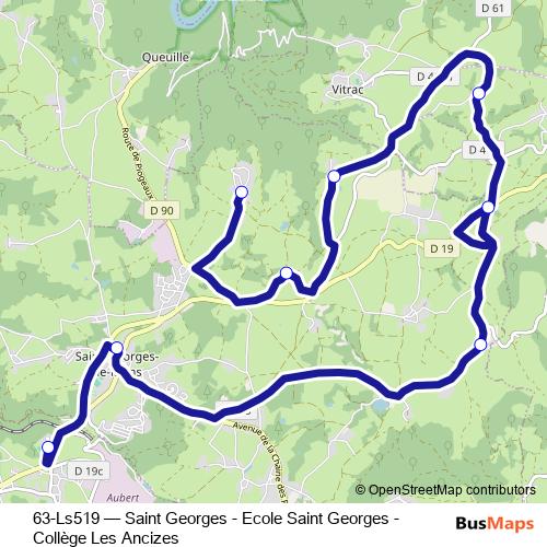 63-Ls519 bus Line Map