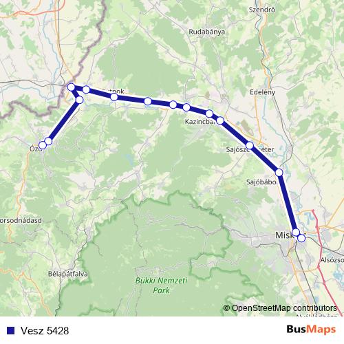 Vesz 5428 rail Line Map