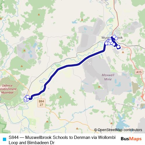 S844 bus Line Map