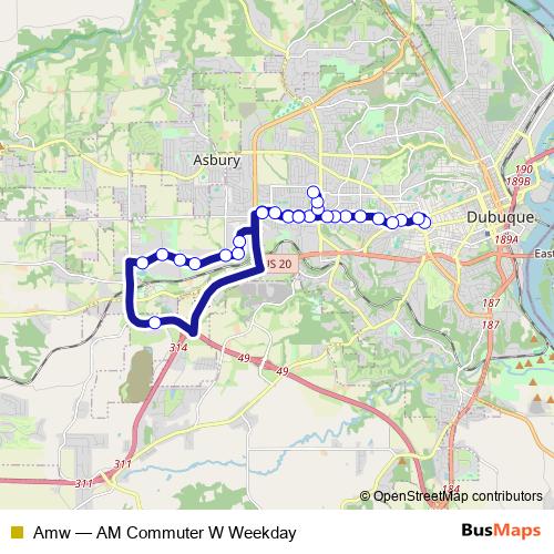 Amw bus Line Map