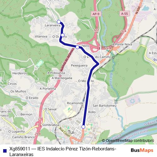 Xg859011 bus Line Map