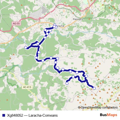 Xg848052 bus Line Map