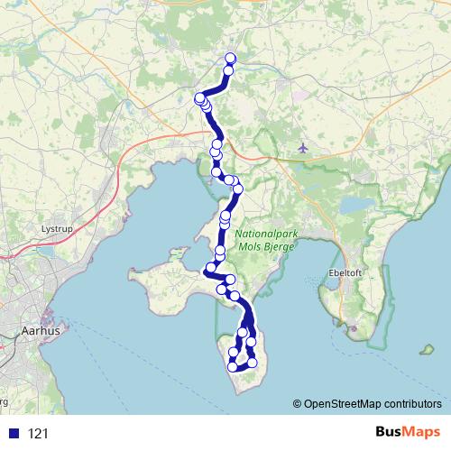 121 bus Line Map