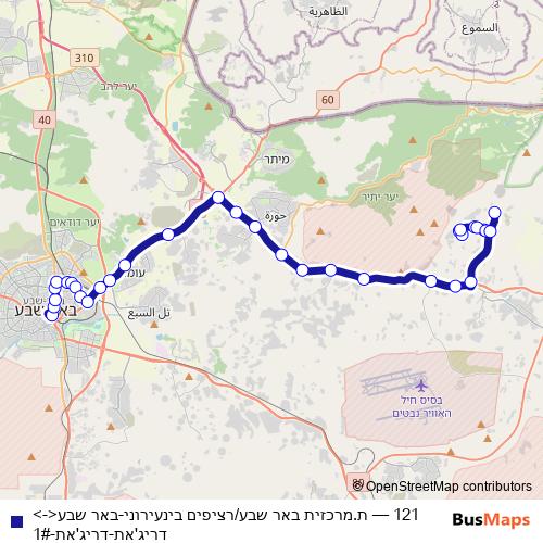 121 bus Line Map