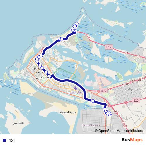 121 bus Line Map