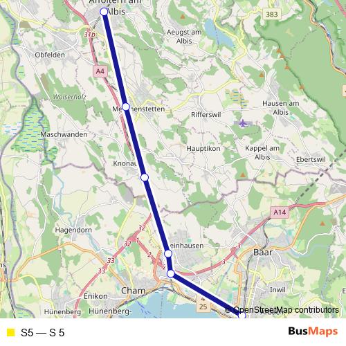 S5 rail Line Map