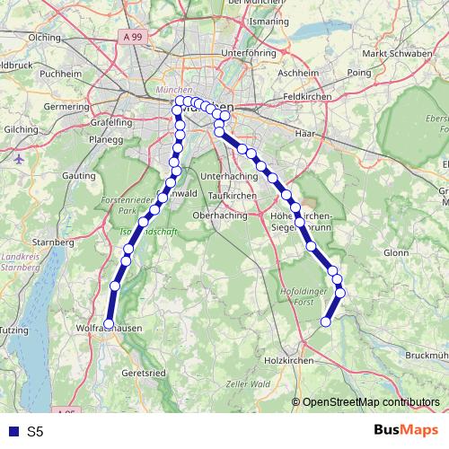 S5 rail Line Map
