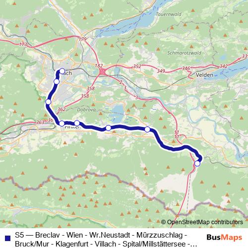 S5 rail Line Map