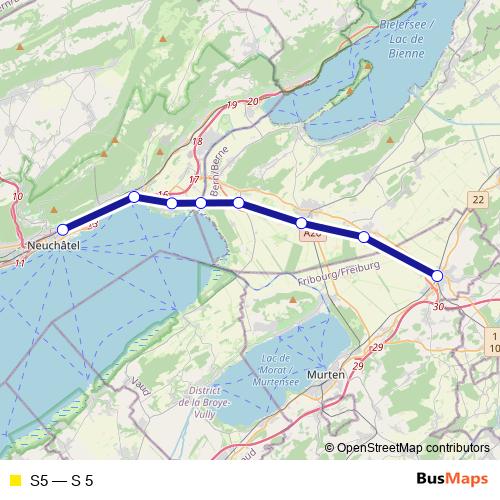 S5 rail Line Map