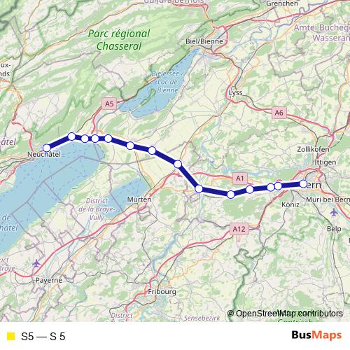 S5 rail Line Map