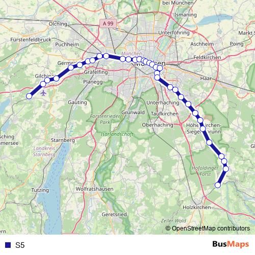 S5 rail Line Map