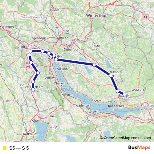 S5 rail Line Map