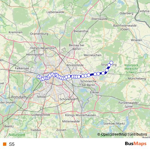 S5 rail Line Map