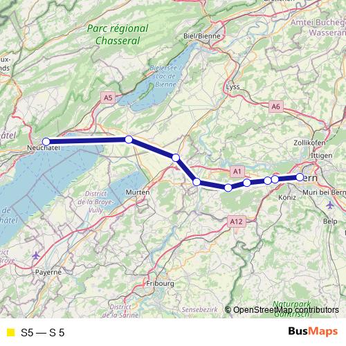 S5 rail Line Map
