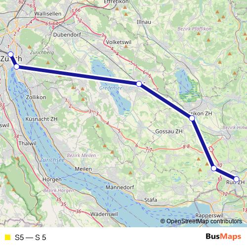S5 rail Line Map