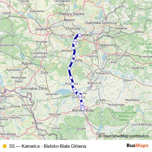 S5 rail Line Map