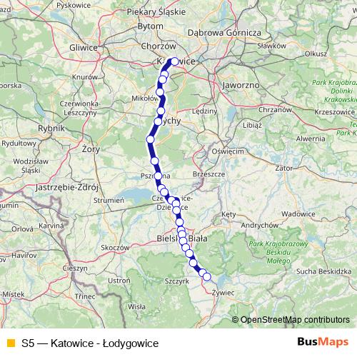 S5 rail Line Map