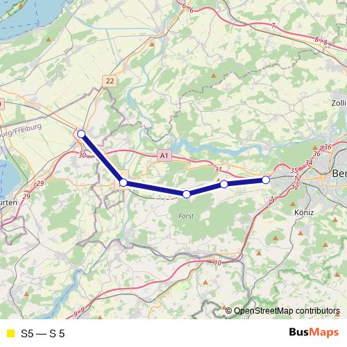 S5 rail Line Map