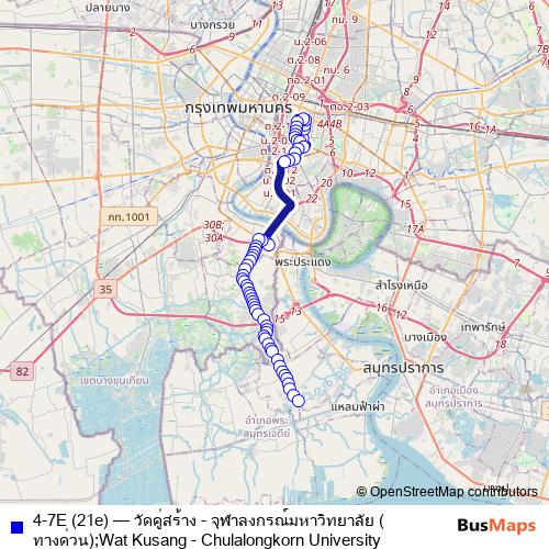 4-7E (21e) bus Line Map