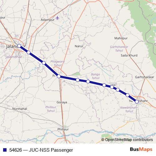 54626 rail Line Map