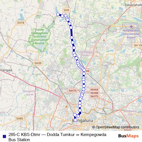 285-C KBS-Dtmr bus Line Map